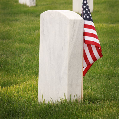 American soldier grave stone